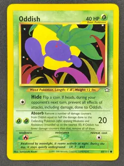 Pokemon Oddish 68/111 N1 Neo Genesis Unlimited LP/NM - Image 1
