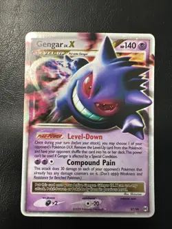 2009 POKEMON PLATINUM ARCEUS #97 GENGAR LV.X-HOLO Near Mint NM - Image 1