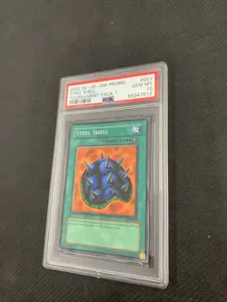 2002 YU-GI-OH! PROMO TP1-TOURNAMENT PACK 1 #007 STEEL SHELL PSA 10 - Image 1
