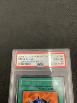 2002 YU-GI-OH! PROMO TP1-TOURNAMENT PACK 1 #007 STEEL SHELL PSA 10 - Image 3