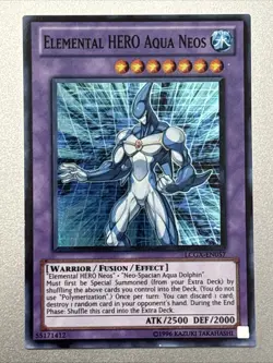 Elemental HERO Aqua Neos LCGX-EN057 Unlimited Edition Super Rare LP - Image 1