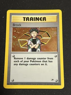 Pokemon TCG Brock Gym Heroes Holo Rare Card 15/132; Near mint - Image 1