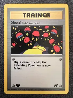 Sleep! (Rocket's Secret Machine) 79/82 Common 1st Edition Pokemon Card NM - Image 1