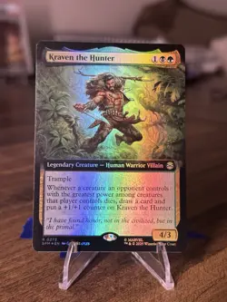 Kraven the Hunter #273 FOIL EXTENDED NM/M MTG Spiderman Magic Card - Image 1