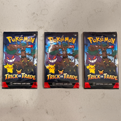3 Pack Pokemon TCG Trick or Trade Booster Packs 2024 Halloween Card Lot Bundle - Image 1