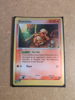 Growlithe 65/100 EX Sandstorm Reverse Holo Foil E Series Pokemon Card MP - Image 1