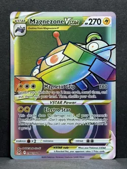 Magnezone VSTAR 198/196 Lost Origin Pokemon TCG Rainbow Secret Rare Card NM - Image 1
