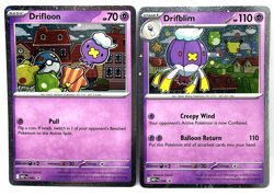Difloon MEP005 & Drifblim MEP006 Mega Evolution Black Star Promo Pokemon Cards - Image 1