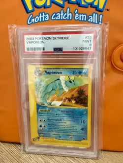 Vaporeon Pokemon e-Card Series Skyridge PSA 9 MINT 2003 - Image 3
