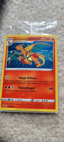 SWIRL🌟Special Delivery Charizard Promo Card SWSH 075 Pokemon Center SEALED - Image 1