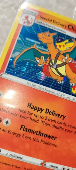 SWIRL🌟Special Delivery Charizard Promo Card SWSH 075 Pokemon Center SEALED - Image 3