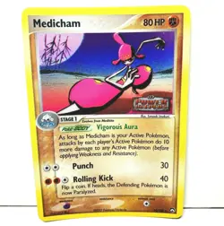 Medicham 34/108 Reverse Holo EX Power Keepers Pokemon Card - Image 1