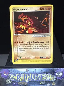 Pokemon Card Groudon Ex Non Holo Nintendo Black Star Promo Light Play - Image 1