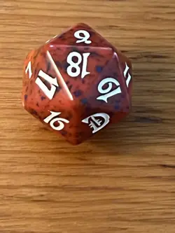 MTG - Magic the Gathering - 2001 Deckmasters - Spindown D20 Dice Die - Red - Image 3