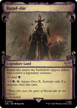 Barad-dur [LoTR Tales of Middle-Earth Showcase Scrolls] Foil RARE MtG Card #0704 - Image 1