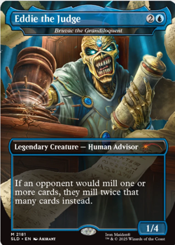 Eddie the judge/Bruvac the grandiloquent MTG presale iron maiden secret lair - Image 1