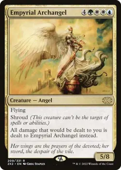 NM Foil Empyrial Archangel, Double Masters, Magic the Gathering, 209 - Image 1