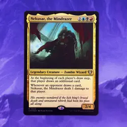 FOIL Nekusar, the Mindrazer CMM 0349 COMMANDER Masters Zombie Wizard MTG Magic - Image 1