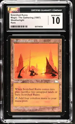 SCORCHED RUINS Weatherlight Rare Reserved List CGC 10 Gem Mint MTG [Nostalgium] - Image 1