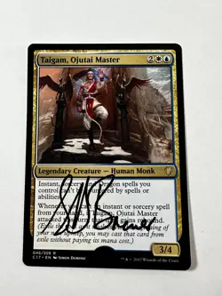 MTG Magic Taigam, Ojutai Master Signed Artist Proof x1 C17 Simon Dominic - Image 1