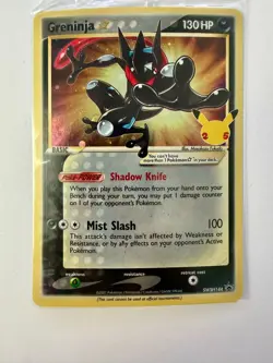 2021 POKEMON SWSH BLACK STAR PROMO #144 GRENINJA GOLD STAR SEALED NM - Image 1