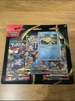 Pokemon TCG Mega Evolution 3 Pack Blister (Psyduck) Factory Sealed - Image 1