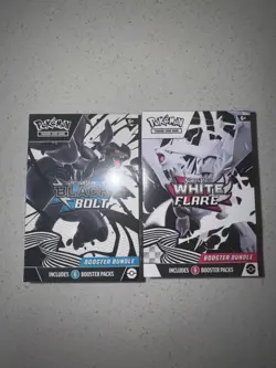 2 Pokemon TCG SV10.5 Black Bolt & White Flare Booster Bundle Lot Sealed New - Image 1