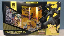 Pokemon TCG - Pikachu Zekrom GX Tag Team Premium Collection Box 10 Booster Packs 820650809910 - Image 1