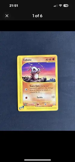Pokemon TCG Cubone Aquapolis 72/147 Regular Common Non Holo Private Listing Only - Image 1