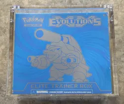 Sealed Pokemon XY Evolutions Blastoise Elite Trainer Box with Acrylic Case - Image 1