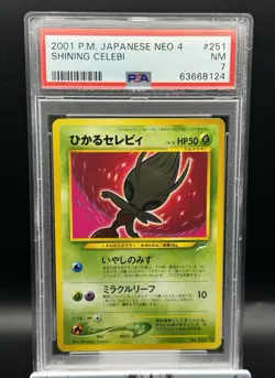 Pokemon TCG- Japanese Neo 4 Shining Celebi PSA 7 - Image 1