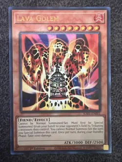 Yugioh Lava Golem RA01-EN001 Ultra Rare 1st Edition NM - Image 1