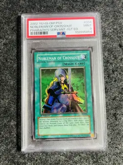 Wavy YU-GI-OH! 1ST EDITION NOBLEMAN OF CROSSOUT 034 PSA 9 - Image 1