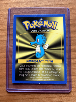 Pokemon Horsea #116 Game Tip Card Kellogg Canada Cereal Promo Nintendo 1999 - Image 2