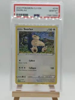 Pokemon TCG 2023 Snorlax 016/034 Trading Card Game Classic Holo PSA 10 - Image 1