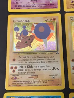 Vintage Pokemon Cards Rare Holo Lot WOTC MP/HP Hitmonlee, Hitmonchan, Hitmontop - Image 5