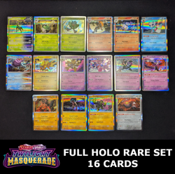 Pokemon TCG Twilight Masquerade - Complete Holo Rare Set - All 16 Cards Bundle - Image 1