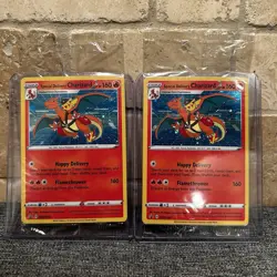 2 Special Delivery Charizard SWSH075 Sword & Shield Cards (1 Has A Holo Bleed) - Image 1
