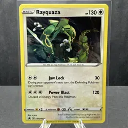 Rayquaza SWSH029 SWSH: Sword & Shield Promo Cards Holo Swirl Pokemon TCG Card NM - Image 1