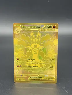 Pokemon Mega Evolution Mega Lucario Ex 188/132 Secret Rare Gold Pokemon Card - Image 1