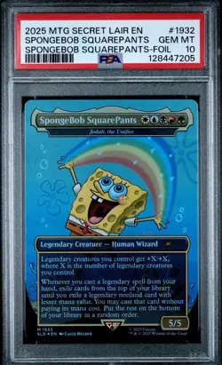 SpongeBob SquarePants Jodah the Unifier Rainbow Foil Secret Lair Drop PSA 10 - Image 1