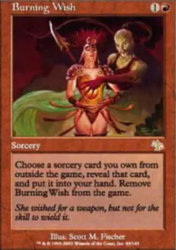 MTG Burning Wish, Judgment, Heavily Played, English - Image 1