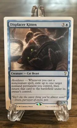 Displacer Kitten MTG (White Border) Mystery Booster 2 MB2 Near Mint NM Magic - Image 1