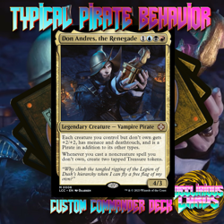 Magic, The Gathering Pirate Steal Custom Commander Deck, Don Andres - Image 1