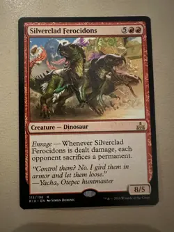 MTG - Silverclad Ferocidons - Rivals of Ixalan - NM - Image 1
