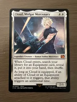 Cloud, Midgard Mercenary M 0010 Regular Final Fantasy Magic the Gathering MTG NM - Image 1