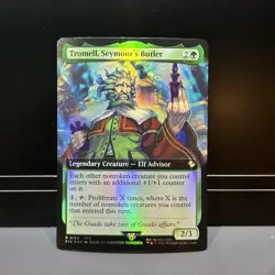 MTG Final Fantasy Tromell, Seymour's Butler Extended Art FOIL Rare #0162 NM - Image 1