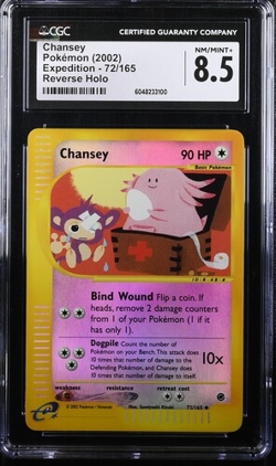 Chansey 72/165 Reverse Holo 2002 Pokemon Expedition Reverse Holo CGC 8.5 - Image 1