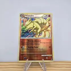 Pokemon TCG Ninetales 20/95 Reverse Holo Rare HGSS Unleashed LP - Image 1