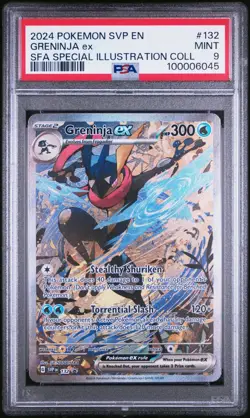 PSA 9 Greninja ex #132 Shrouded Fable SVP Black Star Promo Pokemon Card Game - Image 1